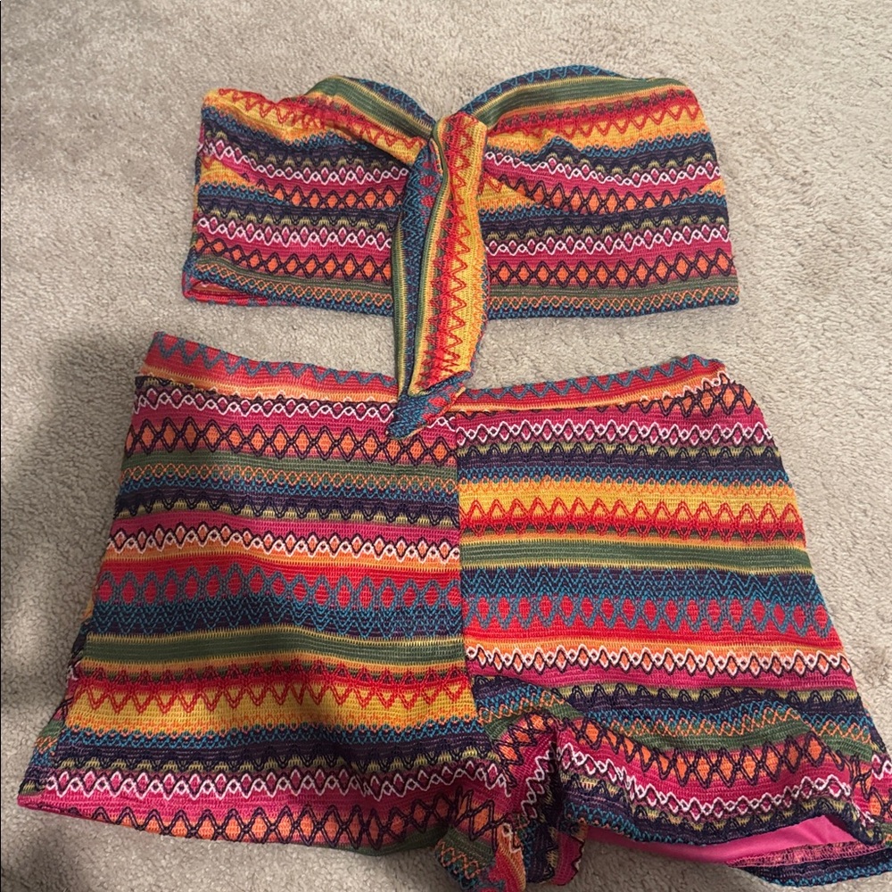 SHEIN Multicolor Strapless Set